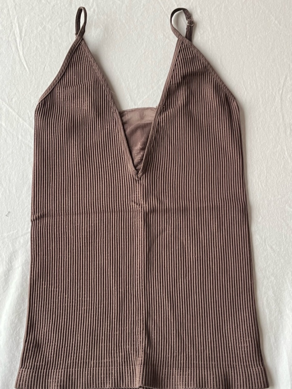 Free People, Intimately Ribbed V-Neck Cami in Brown, XS/S